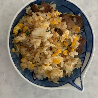 角煮の油を使ってチャーハン